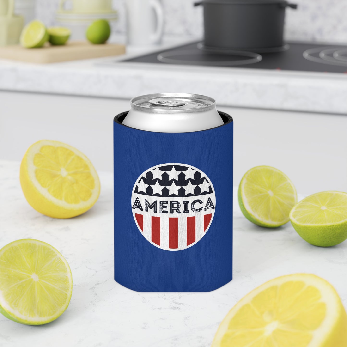 Can Cooler - America Circle Flag Logo