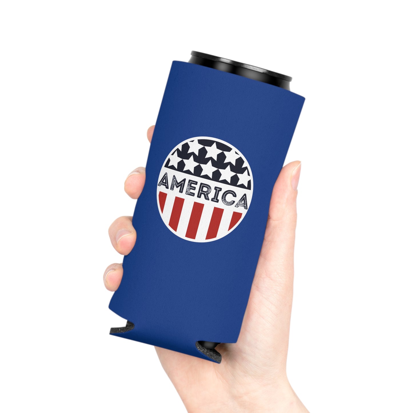 Can Cooler - America Circle Flag Logo