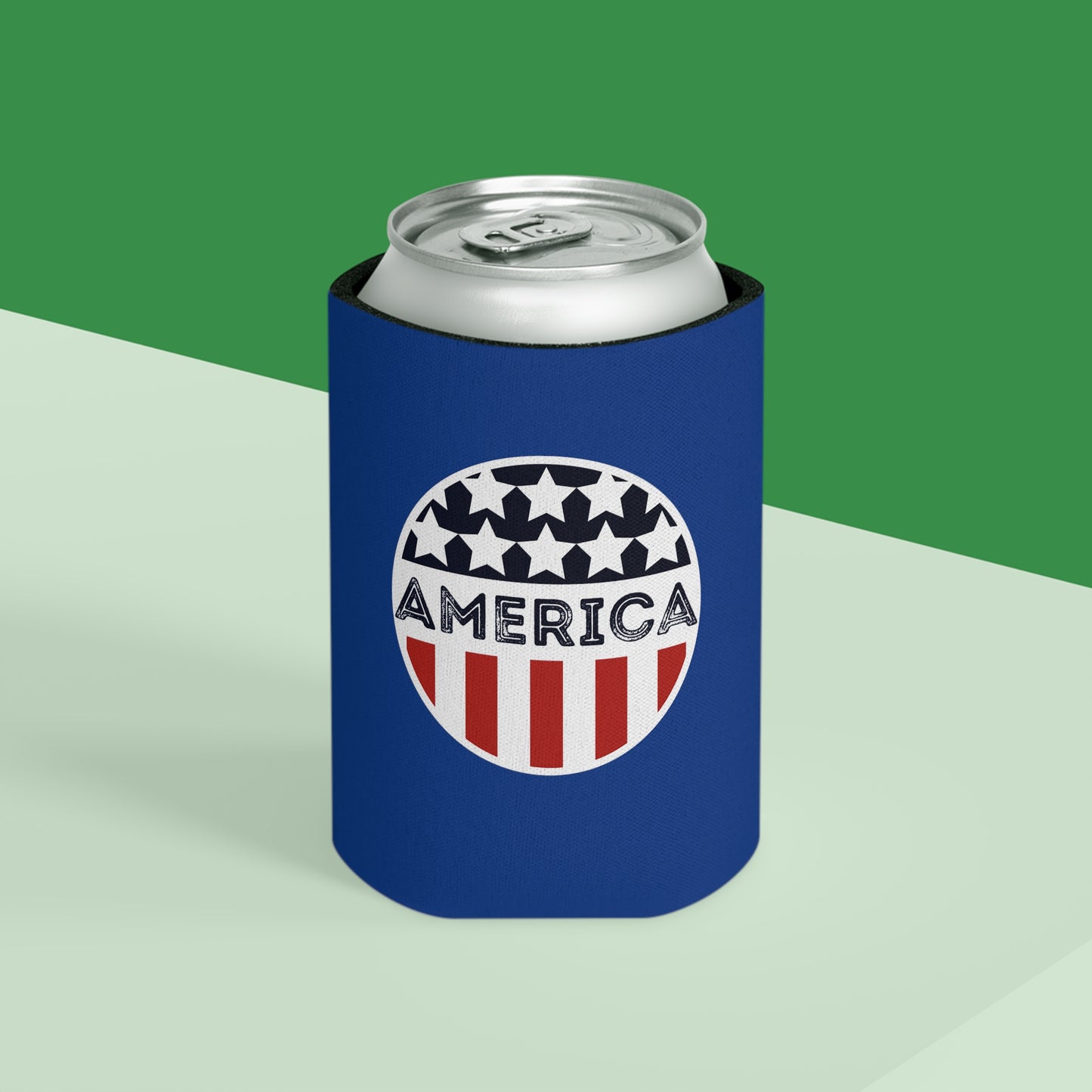 Can Cooler - America Circle Flag Logo