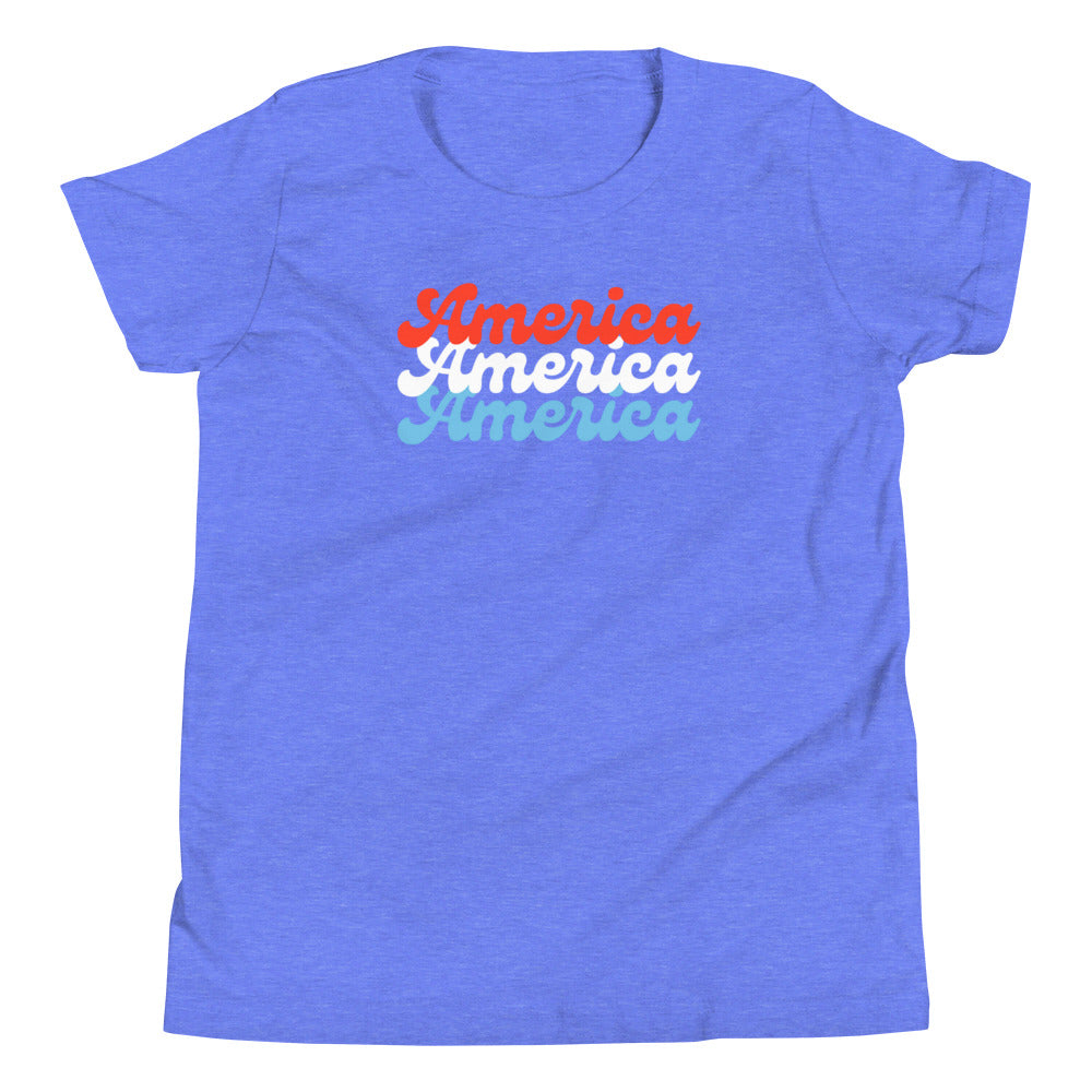 Youth Short Sleeve T-Shirt :: America Americana Text