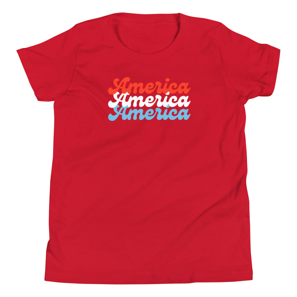 Youth Short Sleeve T-Shirt :: America Americana Text