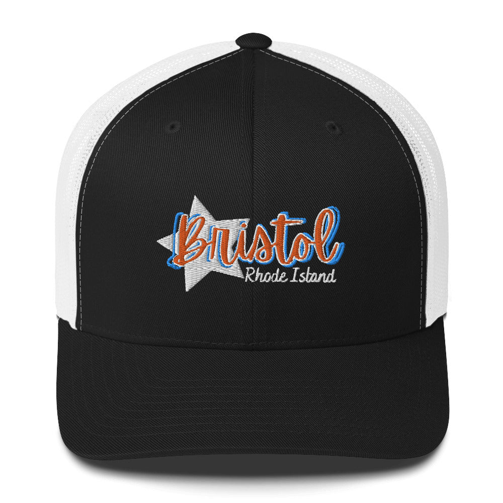 Trucker Cap :: Bristol, RI - Star w/ 3D Text