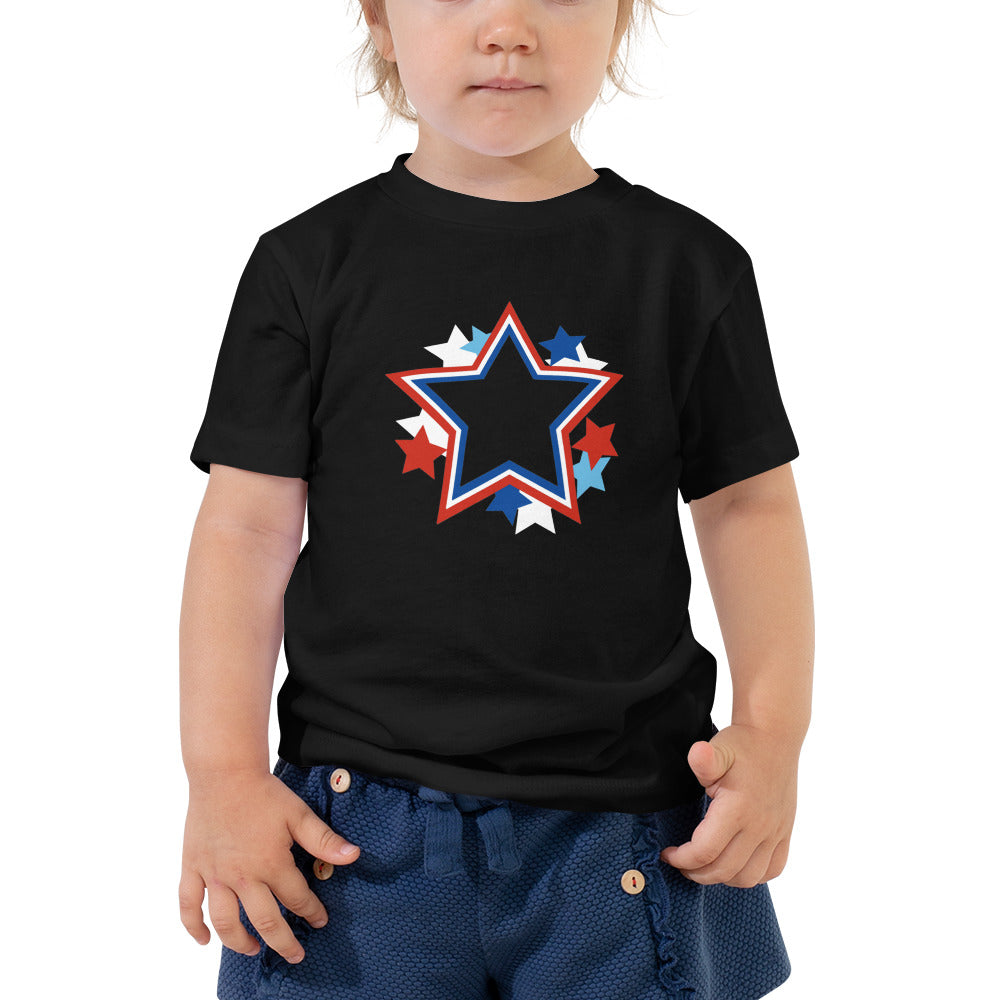 Toddler Short Sleeve Tee :: Generic Parade Stripe Stars