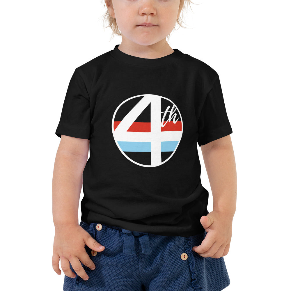 Toddler Short Sleeve Tee :: 4th Circle Parade Stripe