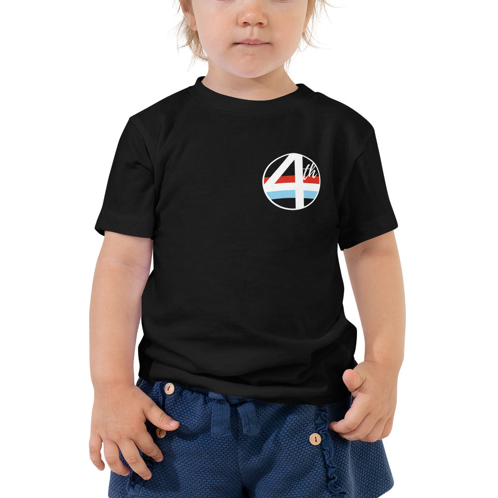 Toddler Short Sleeve Tee :: 4th Circle Parade Stripe (Small)