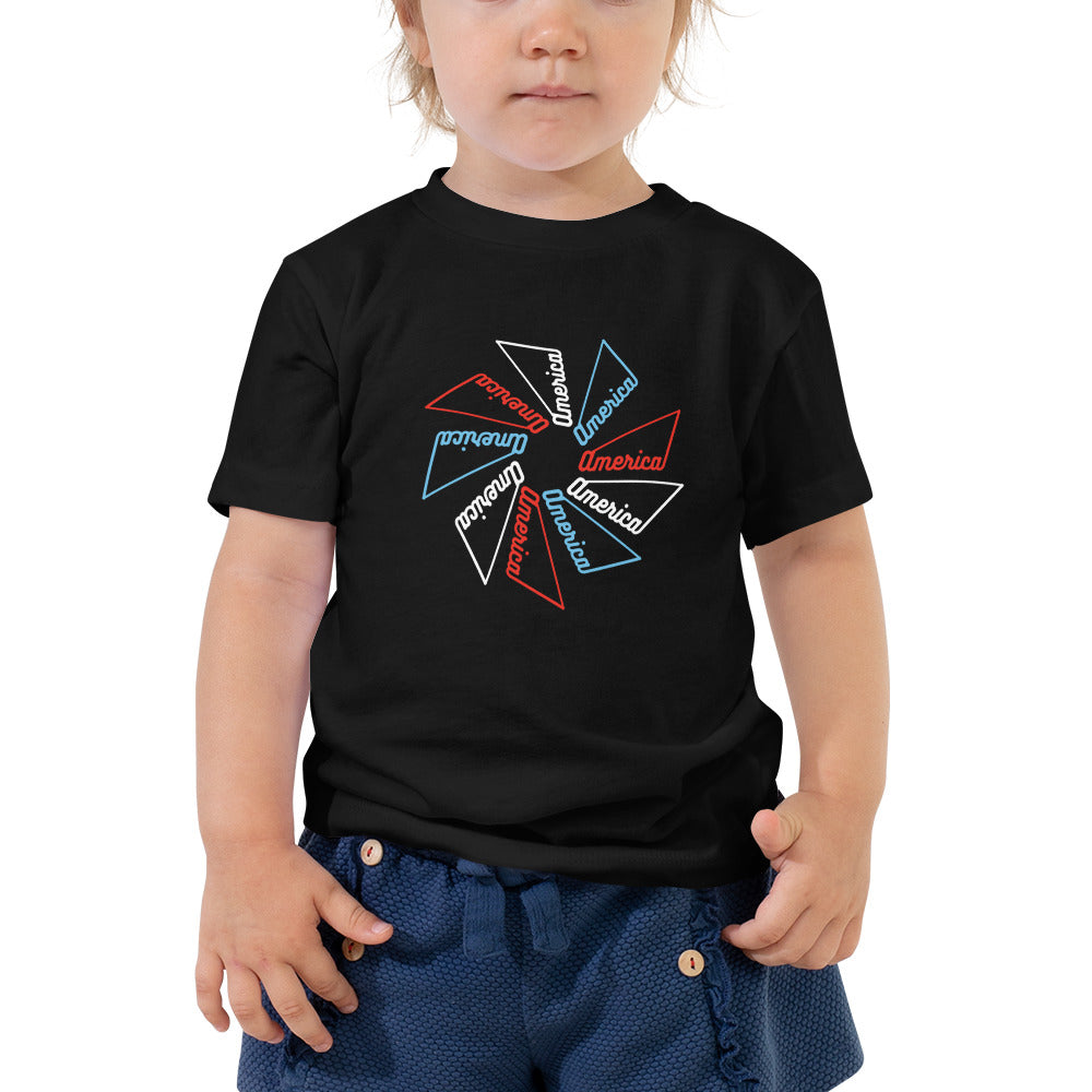 Toddler Short Sleeve Tee :: America Pinwheel