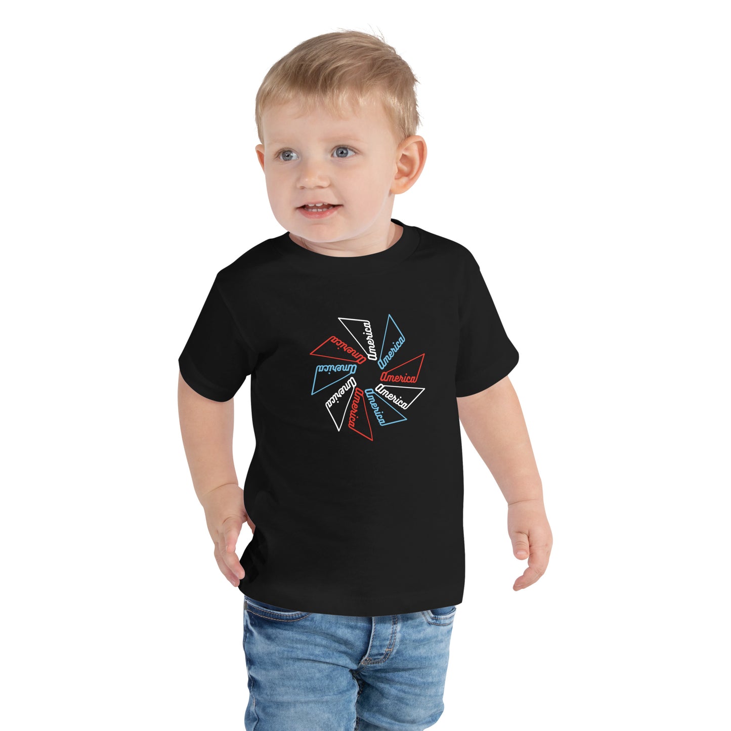 Toddler Short Sleeve Tee :: America Pinwheel