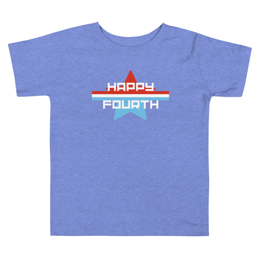 Toddler Short Sleeve Tee :: Happy Fourth Parade Stripe Star