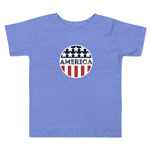 Toddler Short Sleeve Tee :: America Circle Flag Logo