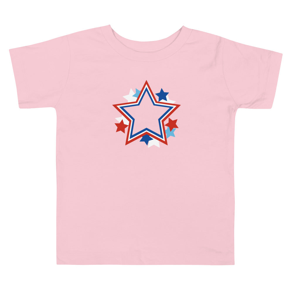 Toddler Short Sleeve Tee :: Generic Parade Stripe Stars