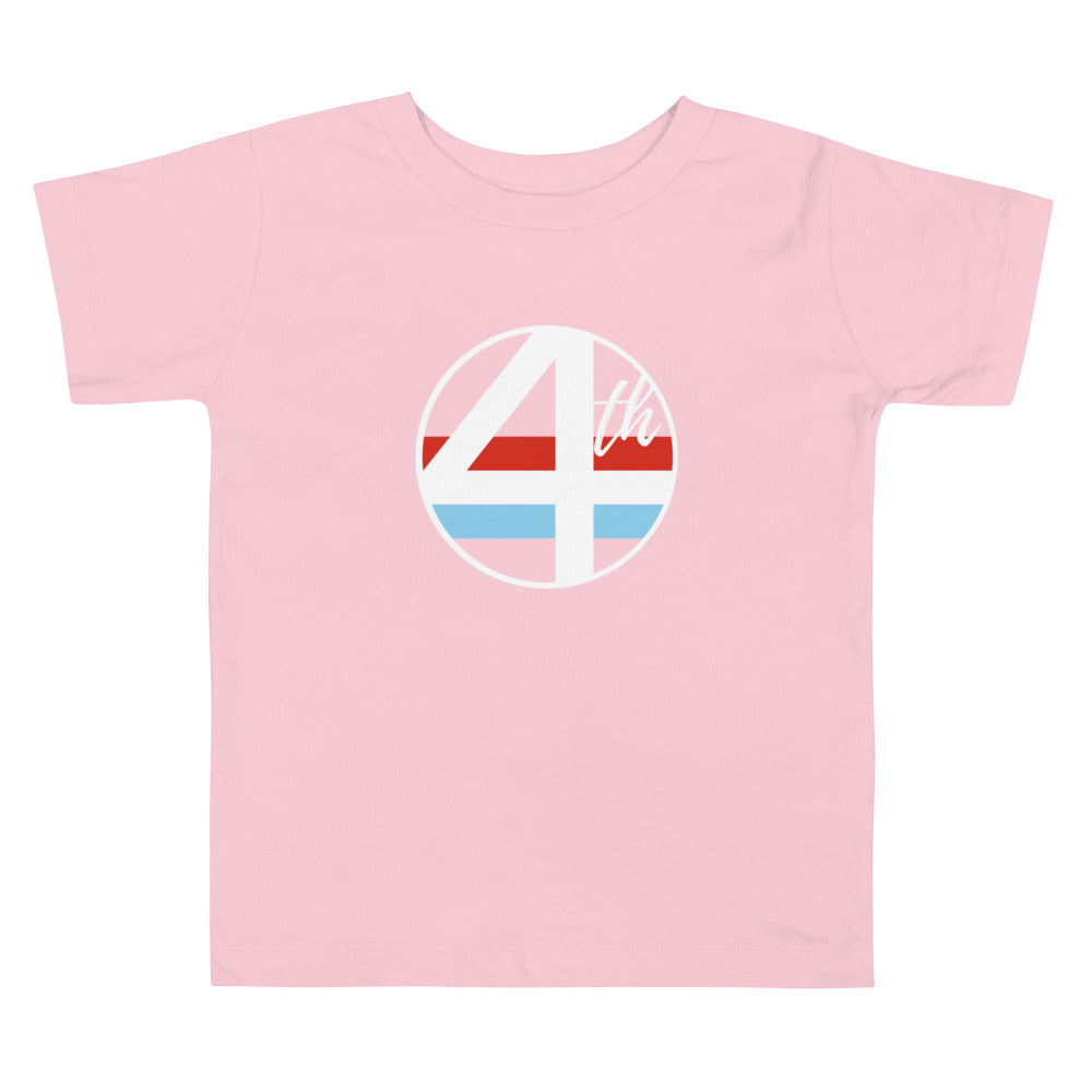 Toddler Short Sleeve Tee :: 4th Circle Parade Stripe