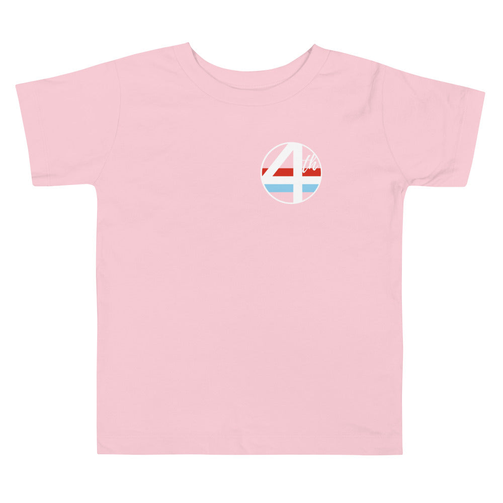 Toddler Short Sleeve Tee :: 4th Circle Parade Stripe (Small)