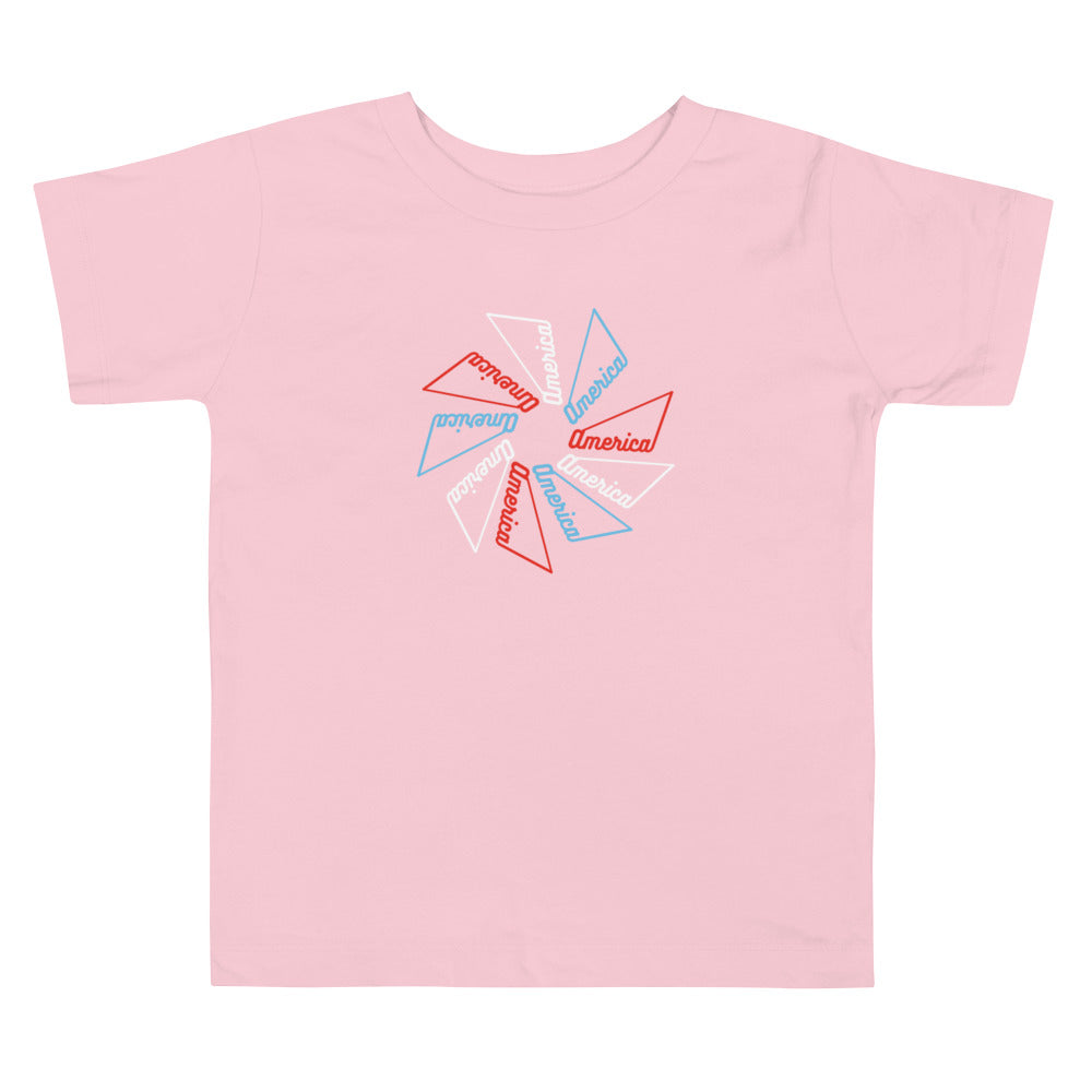 Toddler Short Sleeve Tee :: America Pinwheel