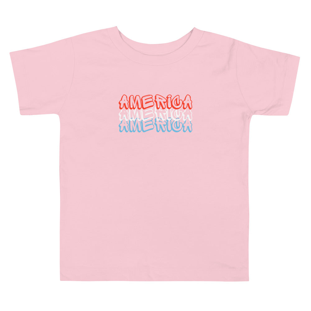 Toddler Short Sleeve Tee :: America Graffiti Text