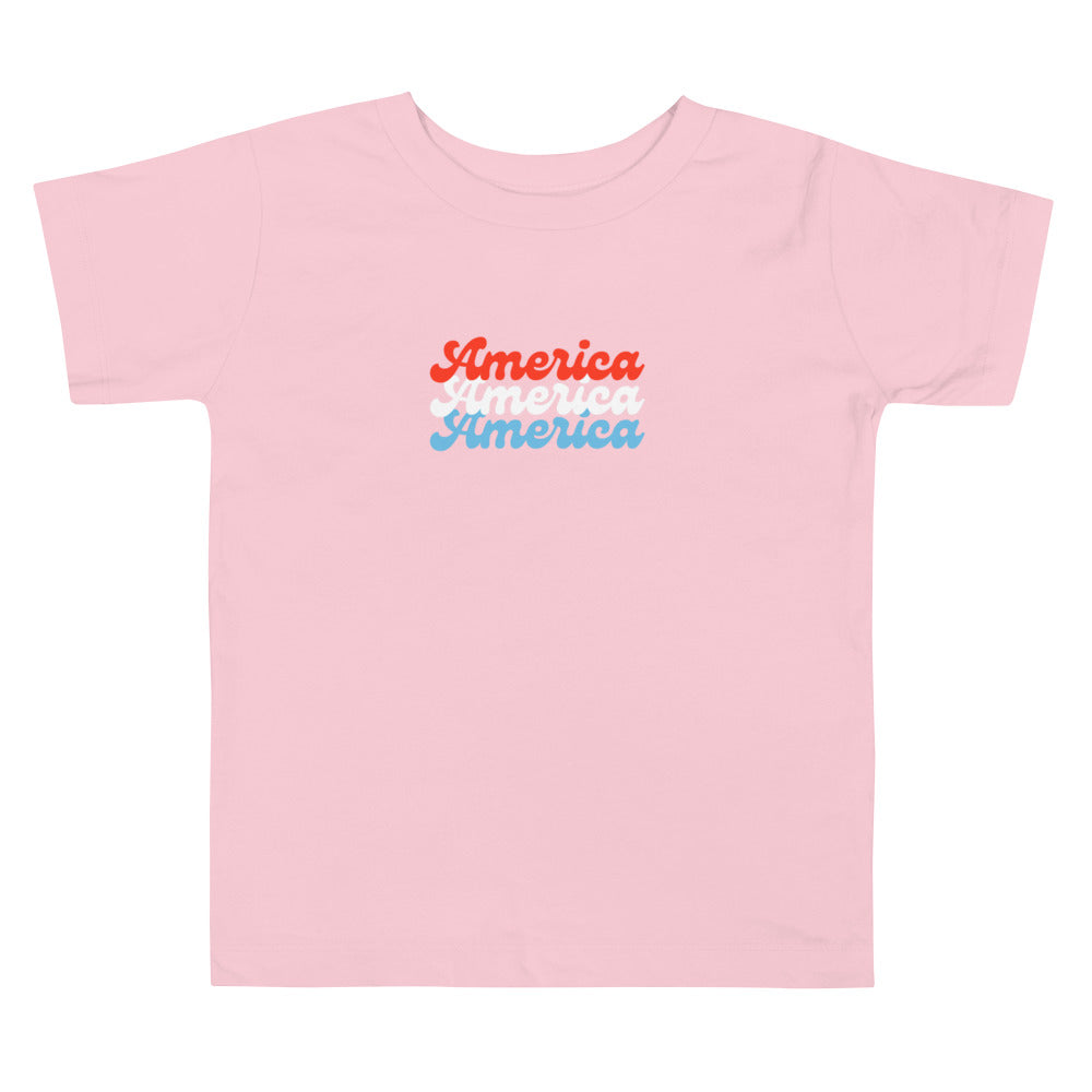 Toddler Short Sleeve Tee :: Americana Text