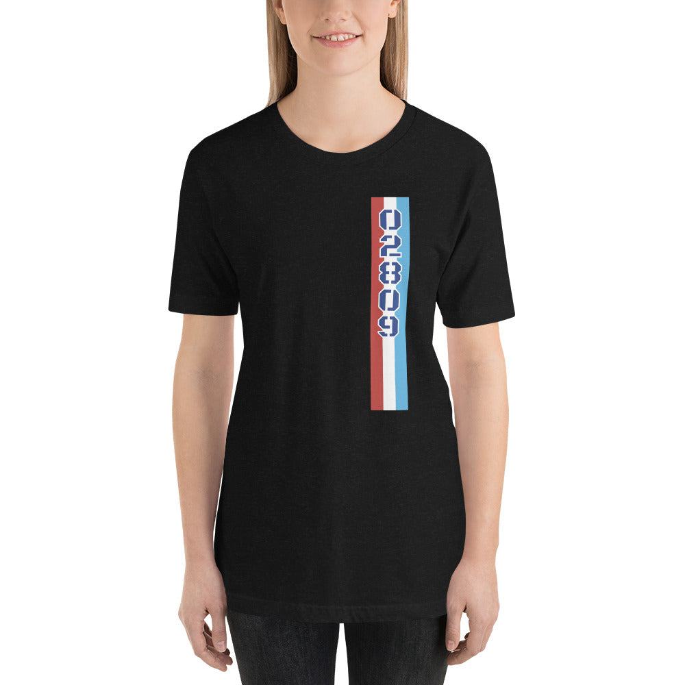 Unisex T-shirt :: Vertical Parade Stripe - Spec Ops Text