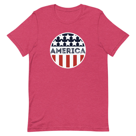 Unisex T-shirt :: America Circle Flag Logo