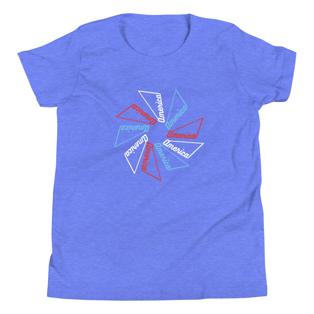 Youth Short Sleeve T-Shirt :: America Pinwheel