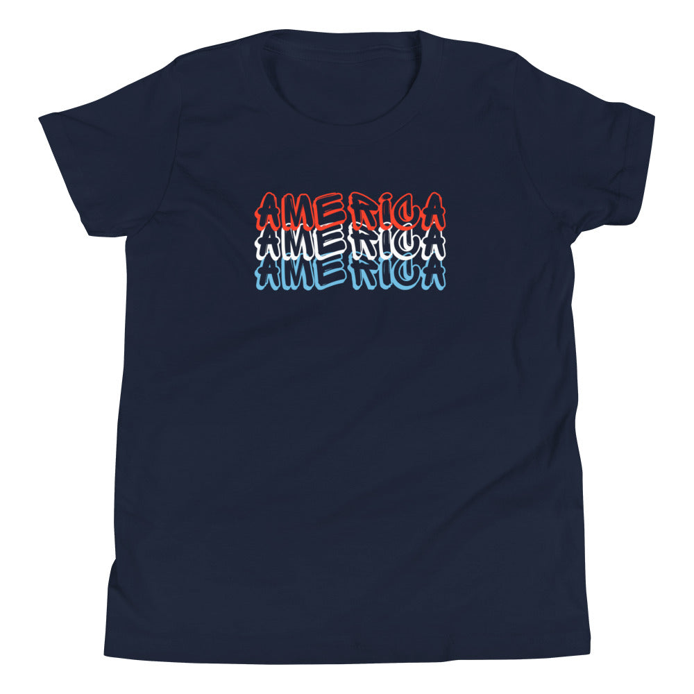 Youth Short Sleeve T-Shirt :: America Graffiti Text