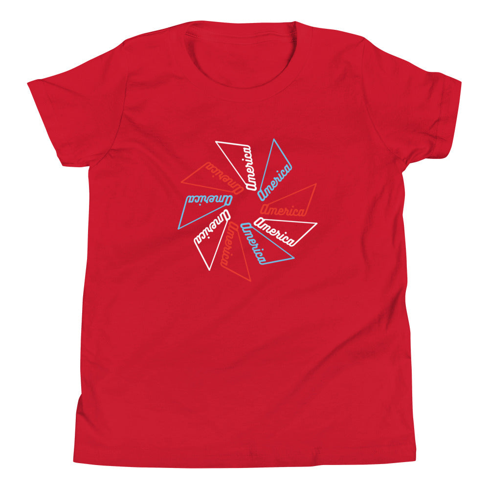 Youth Short Sleeve T-Shirt :: America Pinwheel