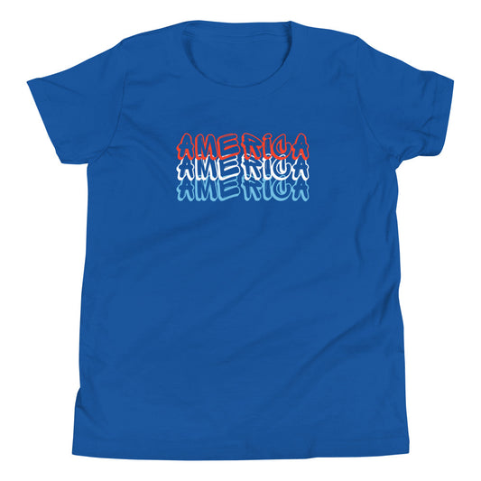 Youth Short Sleeve T-Shirt :: America Graffiti Text